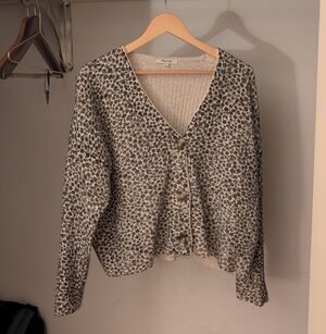 Madewell Wool Blend Floral Cardigan